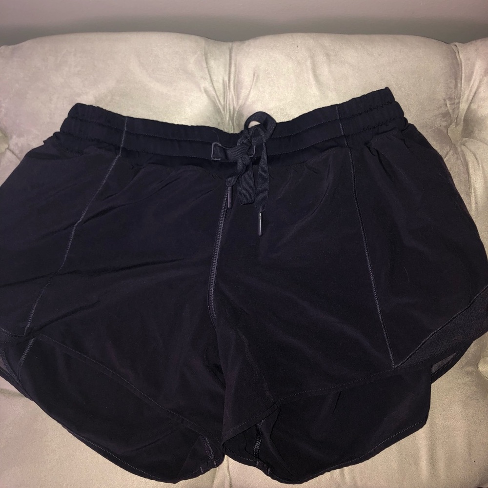 Navy Lululemon Hotty Hot Shorts